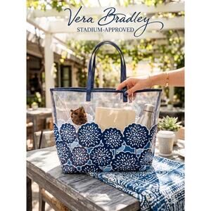 Vera Bradley Clear Floral Stadium Tote